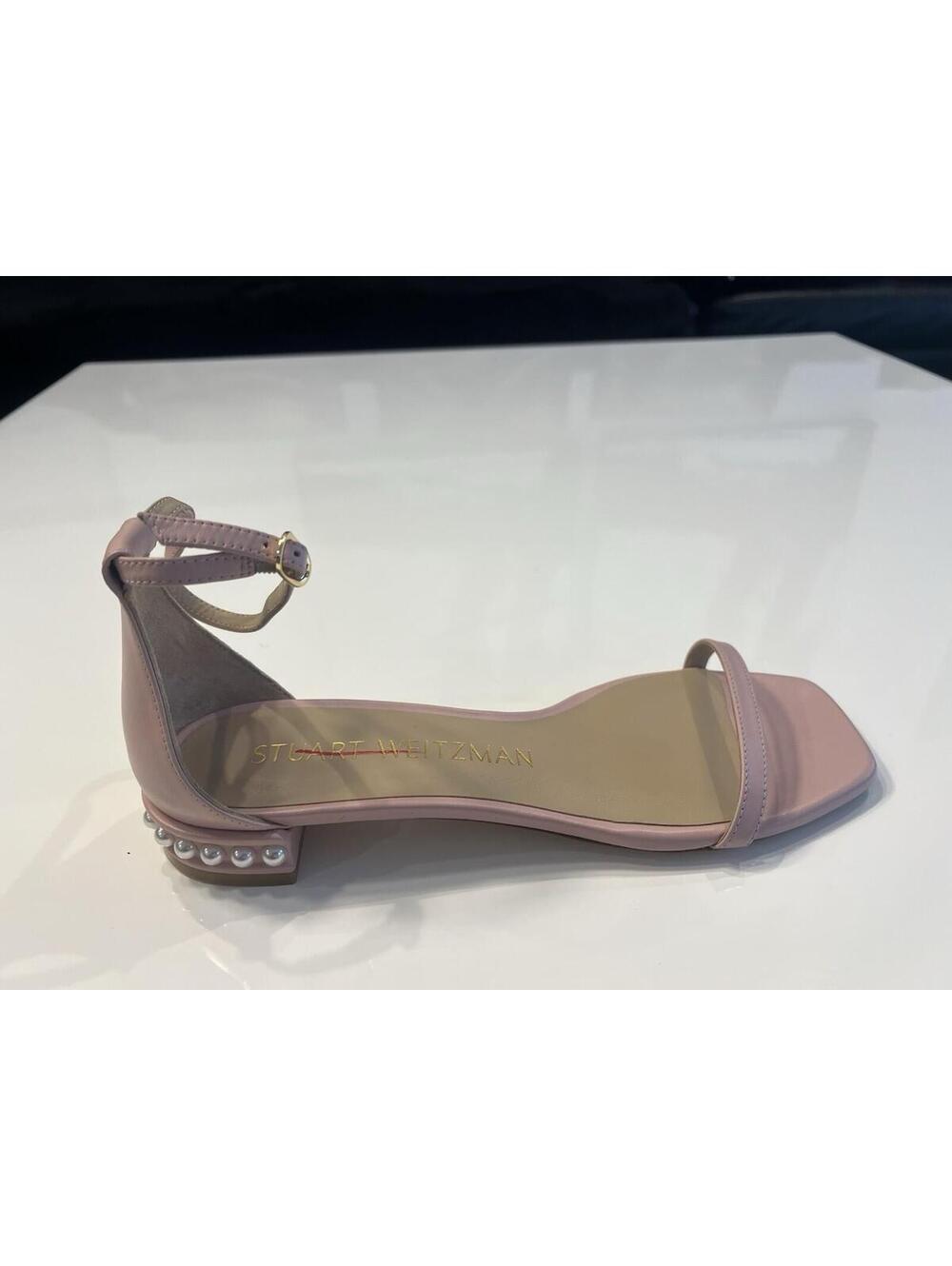 $475 Stuart Weitzman Nudistcurve Pearl Flat Sandal Ballet 8.5 B - Picture 6 of 15